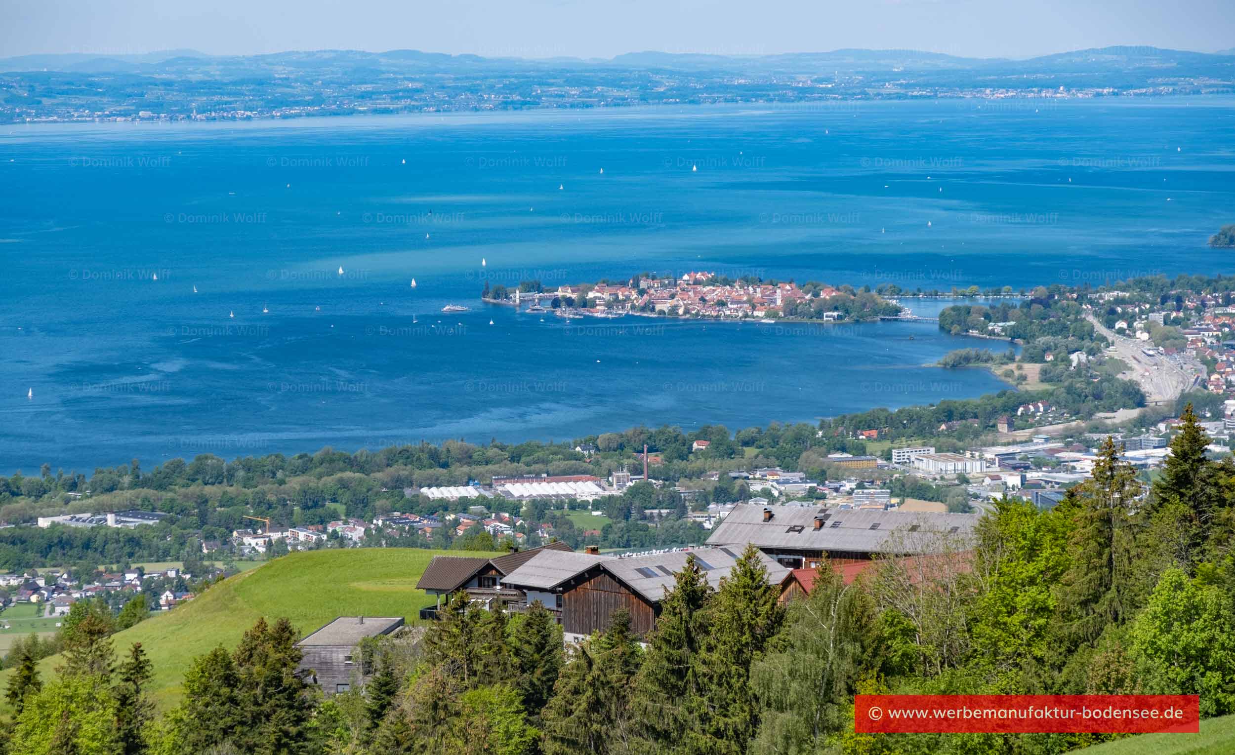 Bild + Foto - Reutiner Bucht mit Insel Lindau am Bayerischen Bodensee