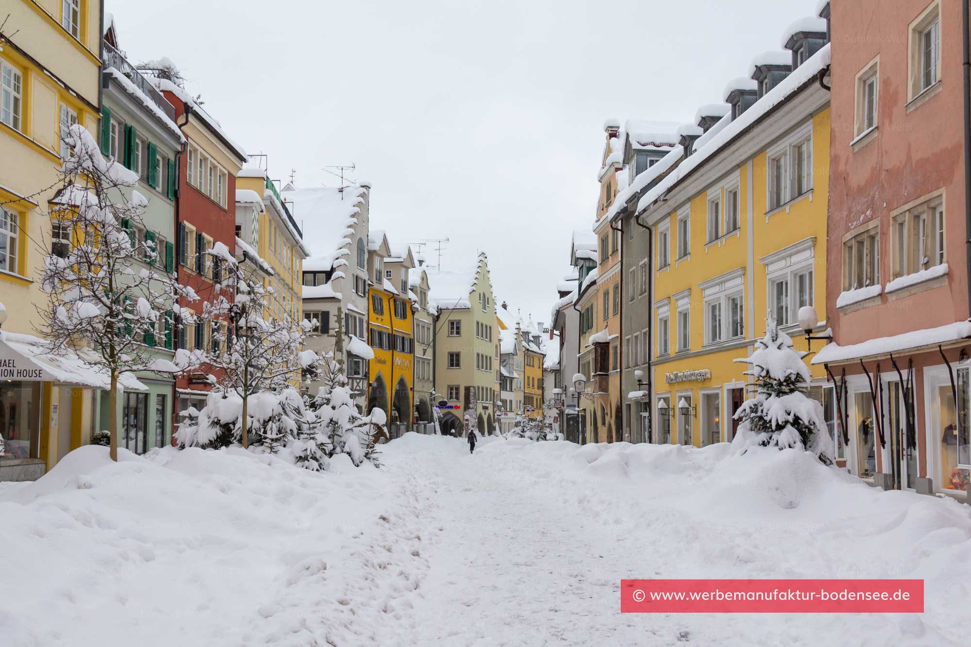 Bild + Foto - Winterliche Maximilianstraße in Lindau am Bodensee