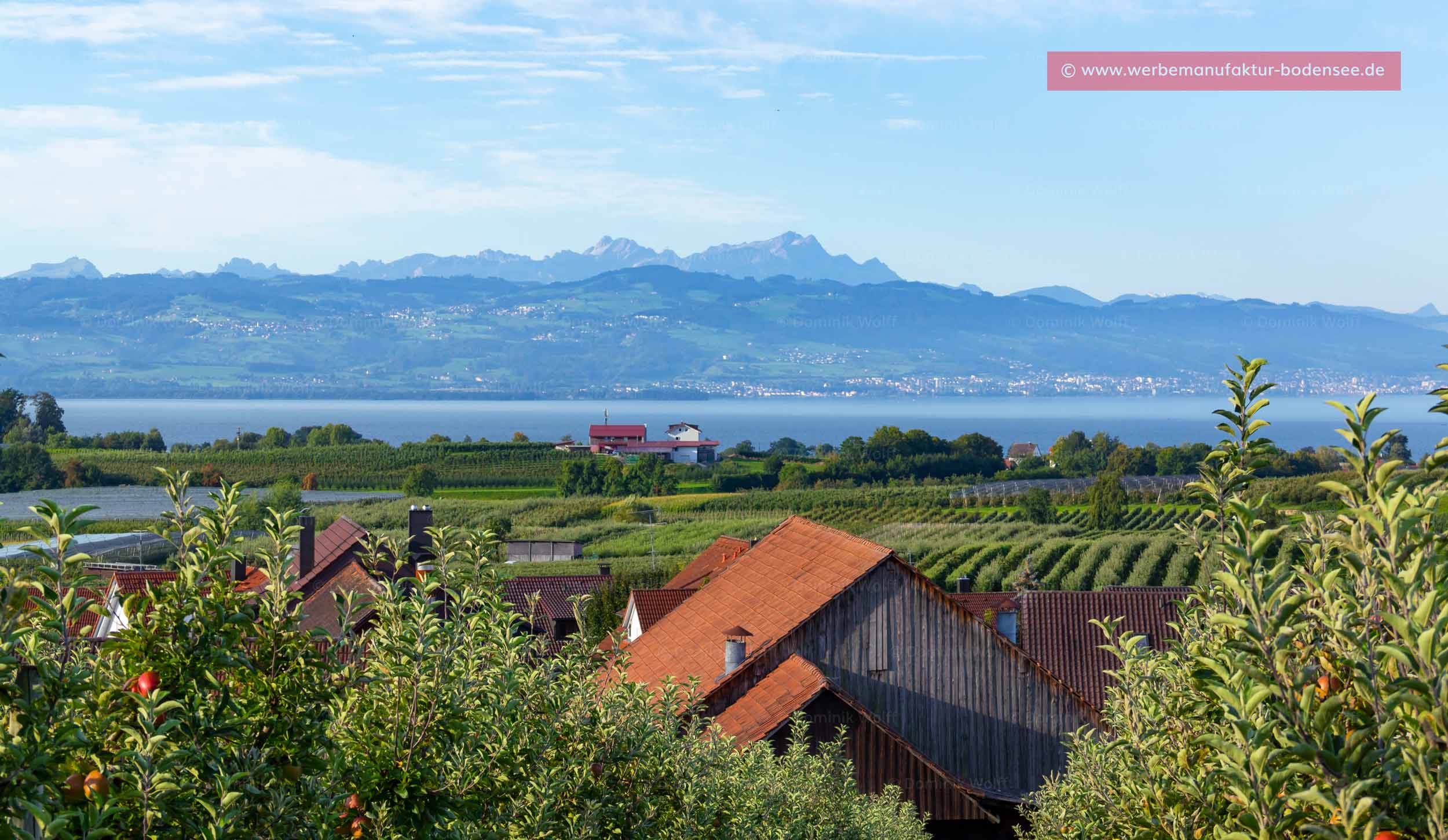 Bergblick von Selmnau in Bayern