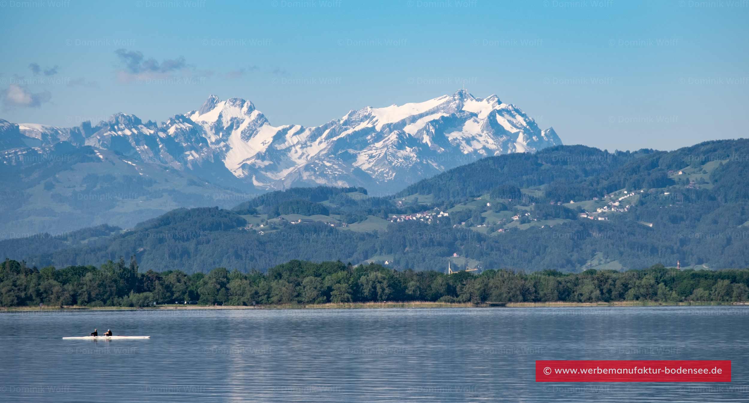 Blick von der Reutiner Bucht zum Säntis